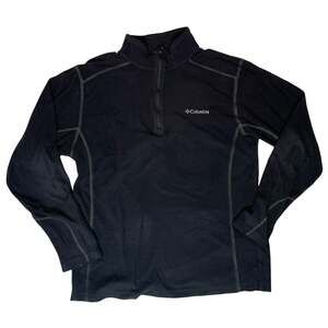 Columbia Fleece Pullover Mens Medium Black 1/4 Zip Jacket